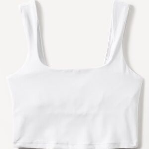 LIKE NEW Athleta Transcend Square Neck D/DD Sports Bra, White, XL D-DD